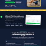 Print do modelo de site pronto para pet shop com banner, comparativo e FAQ, criado em WordPress